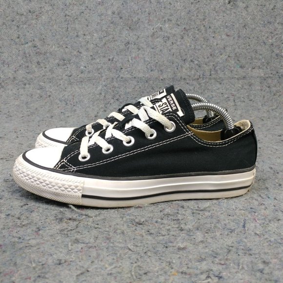 Converse Shoes - Converse All Star Chuck Taylor Low Womens Shoes Size 6 Black White Canvas W9166
